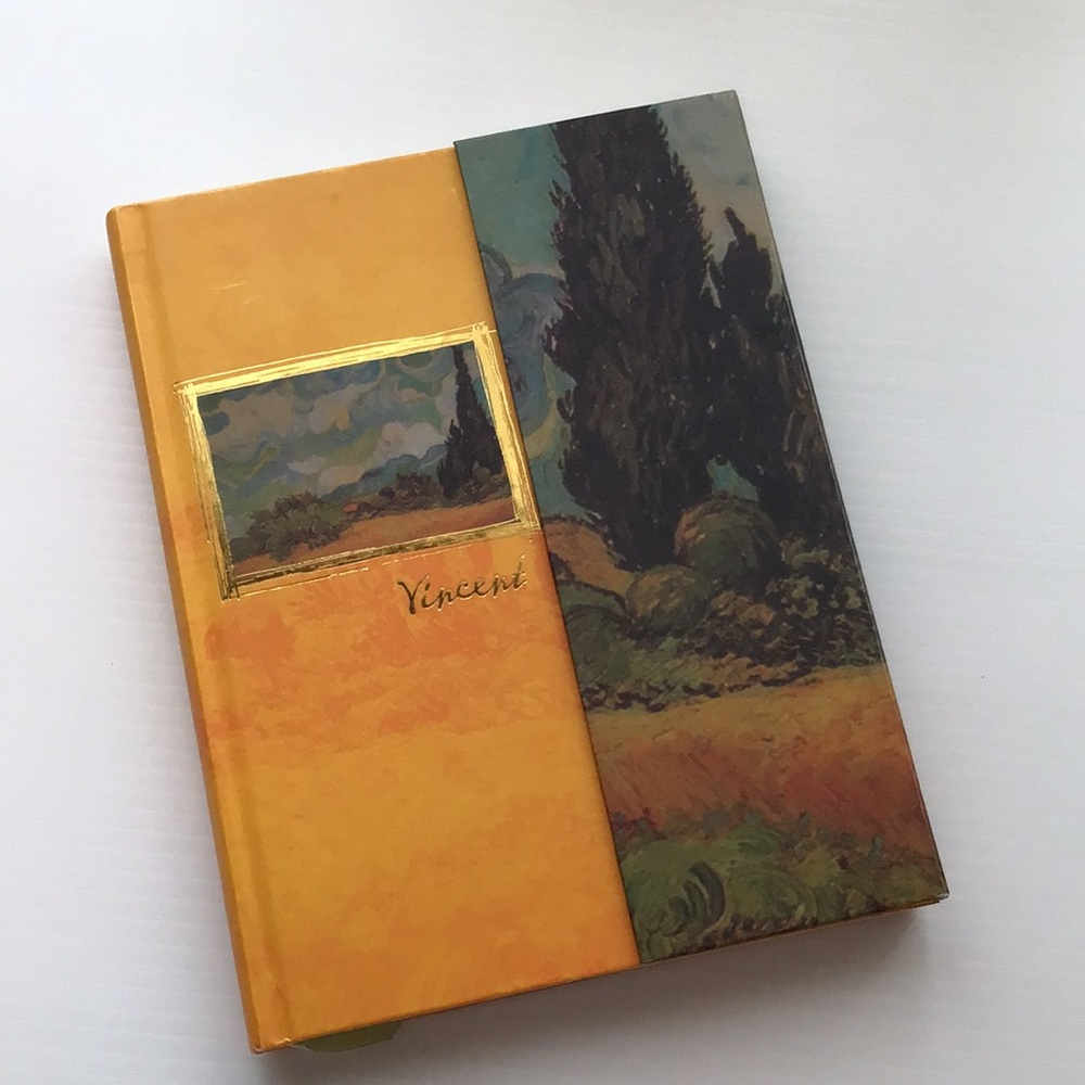Journal Vincent Van Gogh magnet fold cover and back envelope lined unused